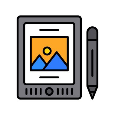 Pen Tablet Creative Icons Design