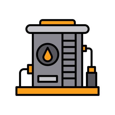 Oil Tank Creative Icons Design