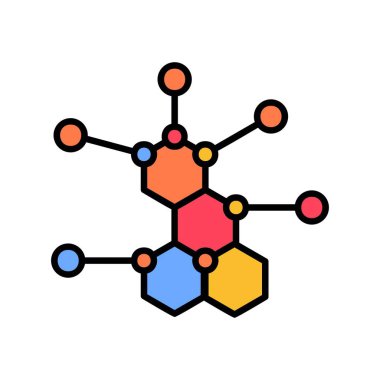 molekül yaratıcı simgeler tasarımı