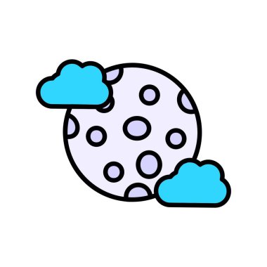 Full Moon Creative Icons Design