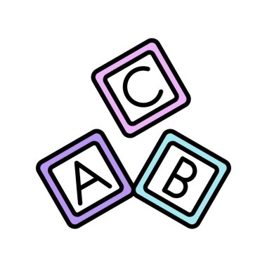Abc Block Creative Icons Design