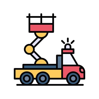 Ladder Truck Creative Icons Design