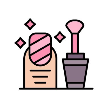 Nail Polish Creative Icons Design