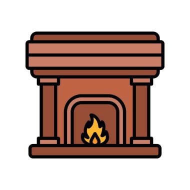 Fireplace Creative Icons Design