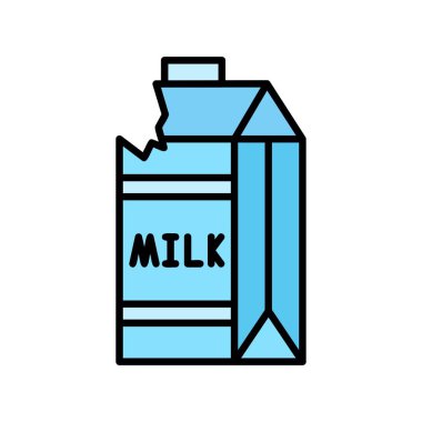 Milk Carton Creative Icons Design