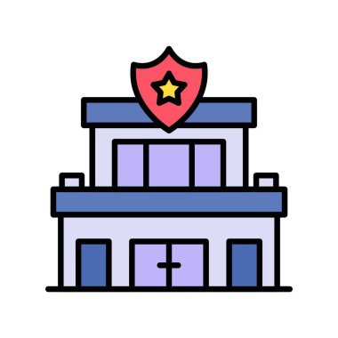Police Station Creative Icons Design