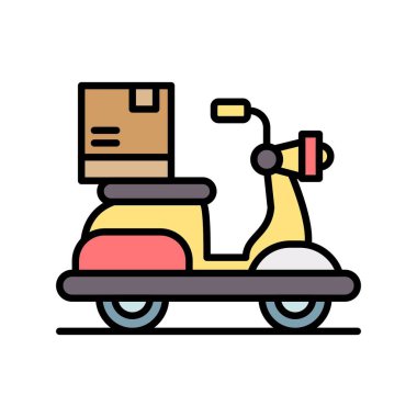 Delivery Bike Creative Icons Design