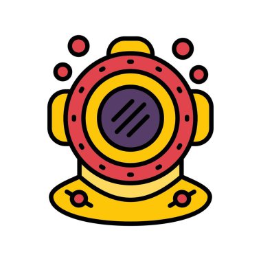Diving Helmet Creative Icons Design