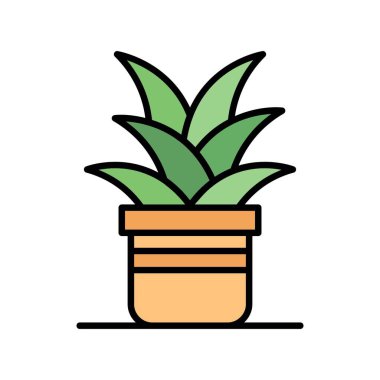 Plant Pot Creative Icons Design