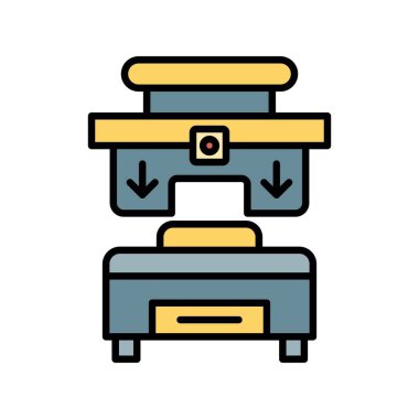 Press Machine Creative Icons Design