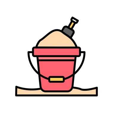 Sand Bucket Creative Icons Design