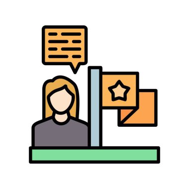 iş ve finans çizgisi simgesi, vektör illüstrasyonu