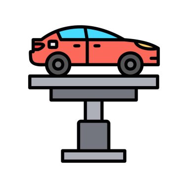 Car Lifter Creative Icons Design