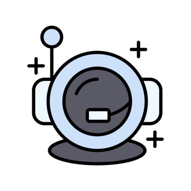 Astronaut Helmet Creative Icons Design