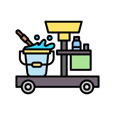 Cleaning Cart Creative Icons Design