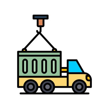 Container Truck Creative Icons Design