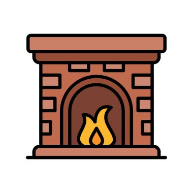Fireplace Creative Icons Design