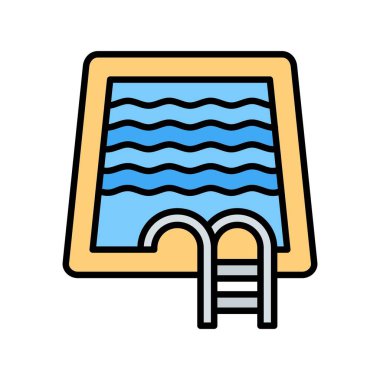 Swimming Pool Creative Icons Design