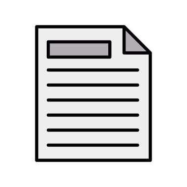 belge simgesi vektör illüstrasyonu