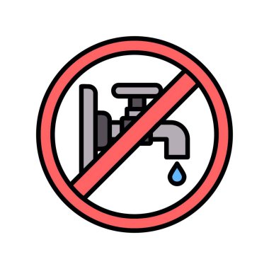 Dont Waste Water Creative Icons Design
