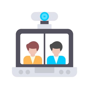 Video Conference Creative Icons Design