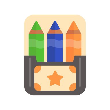 Kalem. Web simgesi basit illüstrasyon