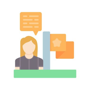 Sohbet simgesi vektör illüstrasyonu