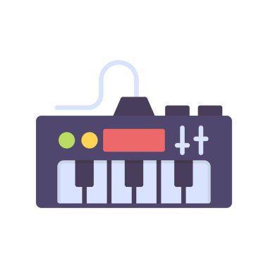 Electric Piano Creative Icons Design
