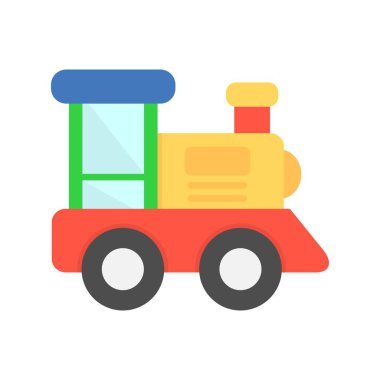 toy car icon. simple illustration of train vector icons for web design isolated on white background