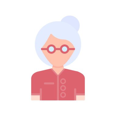 Old Woman Creative Icons Design