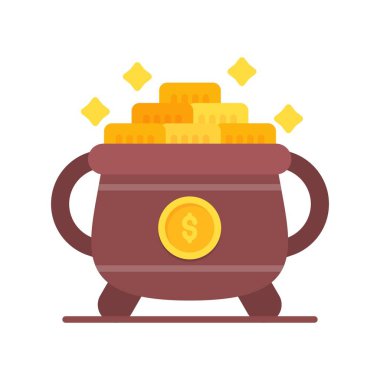 Gold Pot Creative Icons Design