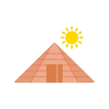 Bir çadır simgesinin vektör illüstrasyonu