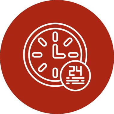 24 Hours Support Creative Icons Design