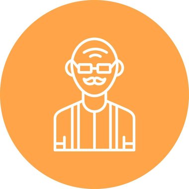 Old Man Creative Icons Design