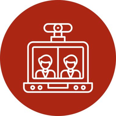 Video Conference Creative Icons Design