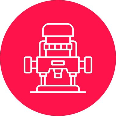 Router Machine Creative Icons Design