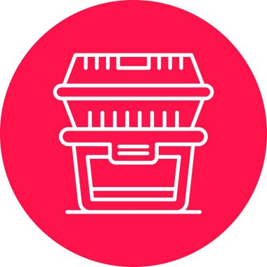 Food Container Creative Icons Design