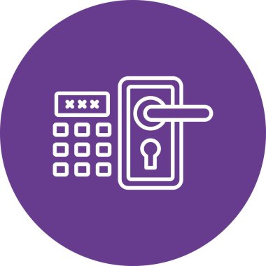 Door Lock Creative Icons Design