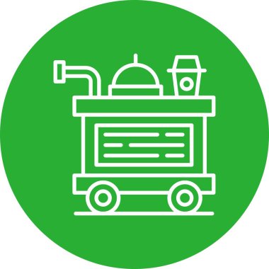 Food Trolley Creative Icons Design