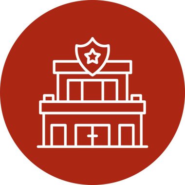 Police Station Creative Icons Design