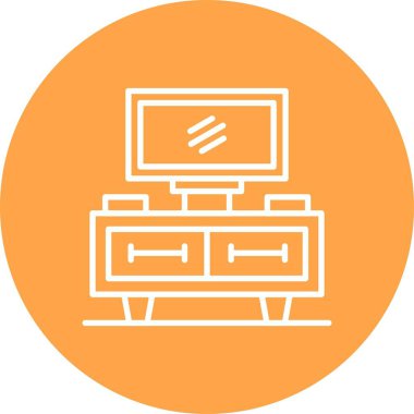 Tv Stand Creative Icons Design