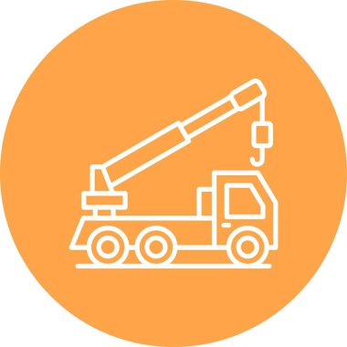 Crane Truck Creative Icons Design