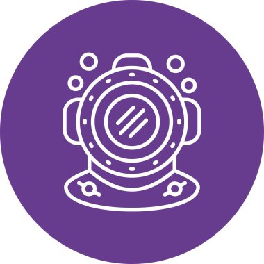 Diving Helmet Creative Icons Design