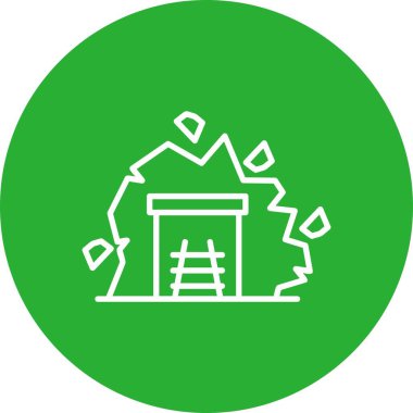 Mining Tunnel Creative Icons Design