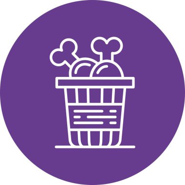 Fried Chicken Creative Icons Design