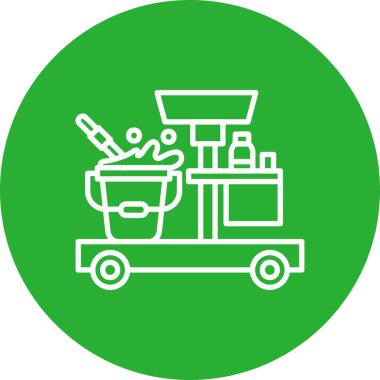 Cleaning Cart Creative Icons Design