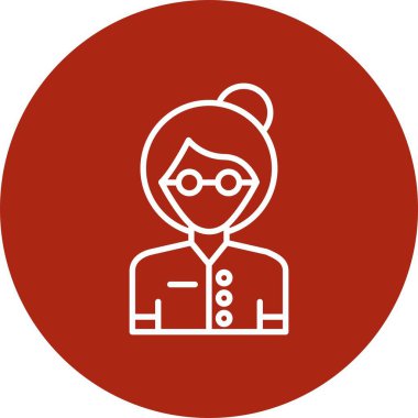 Old Woman Creative Icons Design