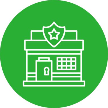 Police Station Creative Icons Design