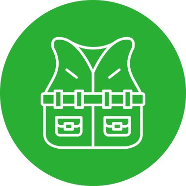 Fishing Vest Creative Icons Design