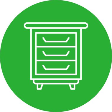 Bedside Table Creative Icons Design